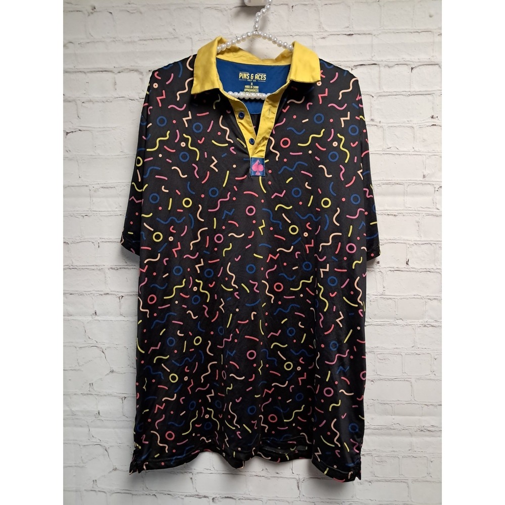 Mens XL Pins And Aces Golf Co Polo